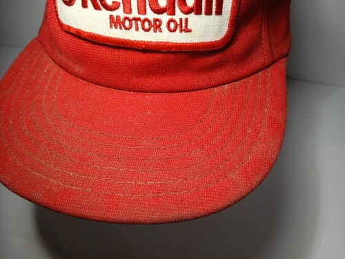 1980s Old Vintage KENDALL MOTOR OIL PATCH SNAPBACK TRUCKER HAT CAP MADE IN USA - Picture 7 of 24