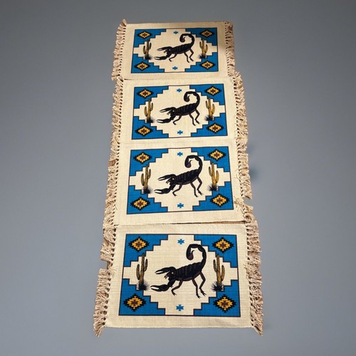 Juego de 4 manteles individuales Scorpion Southwest Saddle Blanket Co algodón - Imagen 3 de 5