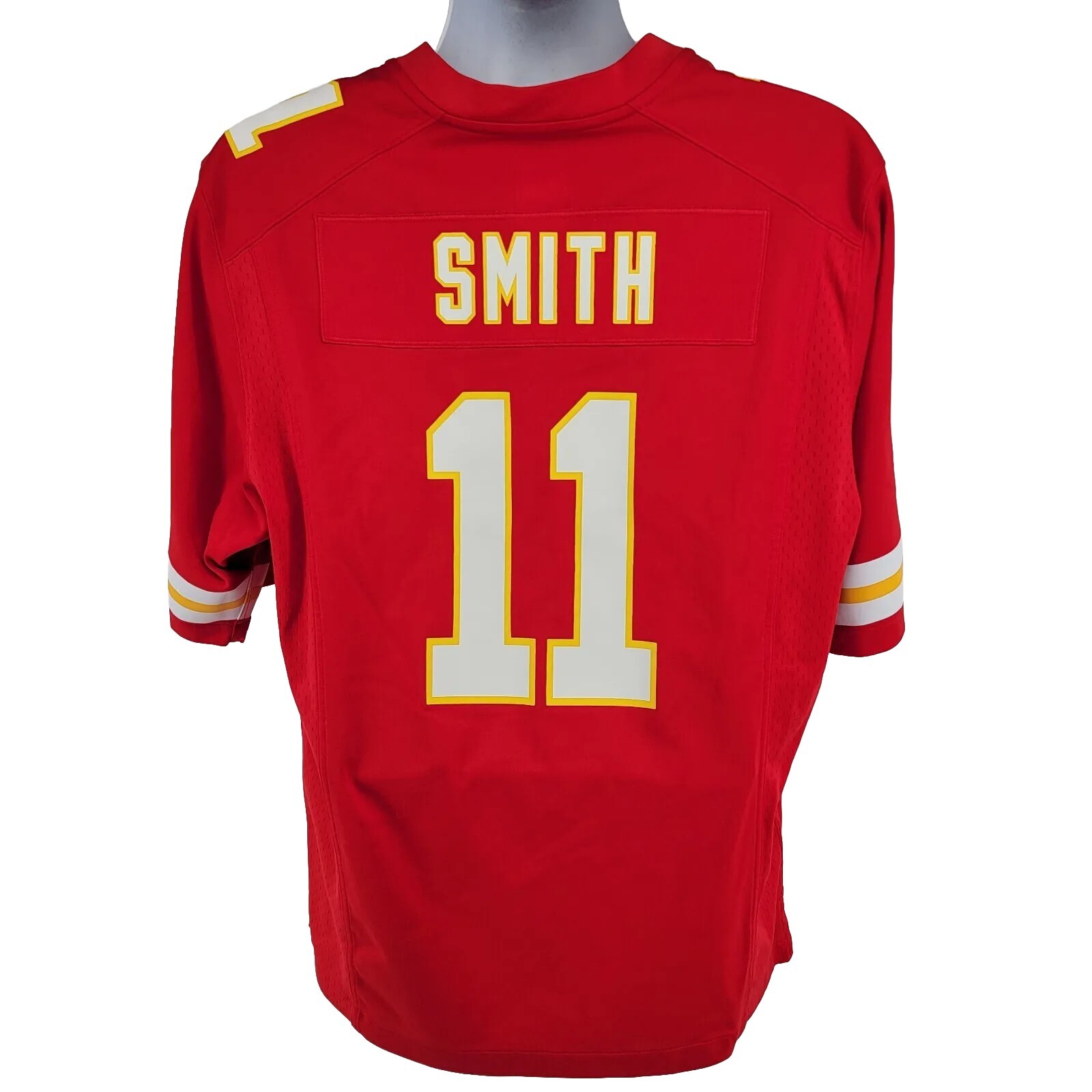 Nike On Field Alex Smith Kansas City Chiefs NFL Jersey Size L Red 11 - Picture 2 of 6