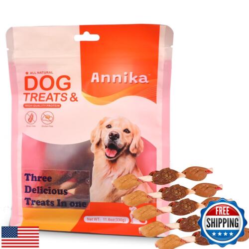 Annika Dog Treats, Dog Kabobs Treats Made with Real Chicken, Duck, Grain Free
