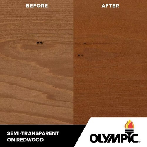 Olympic Wood Protector Stain Plus Sealant, Semi-Transparent On Cedar - 1 Gallon - Picture 8 of 15