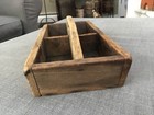 EARLY ANTIQUE PRIMITIVE WOODEN TOTE AAFA — photo 5