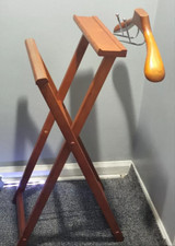 Mid-Century Solid wood Valet Stand Suit Clothes Shirt, Tie Rack Stand