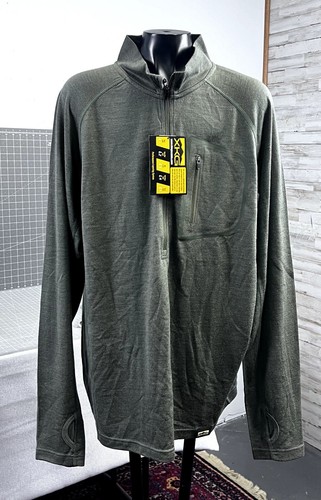 Kings Camo XKG Foundation 260 Merino Wool 1/4 Zip Pullover Olive Men's L - Picture 1 of 9