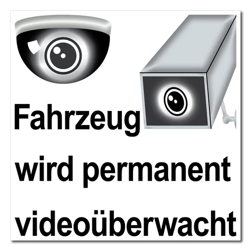 Sticker 5cm vehicle is video monitored for exterior taxi caravan car
