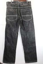Southpole Jeans Baggy Skater Hip Hop Wide Leg Black Acid Wash 34 Y2K
