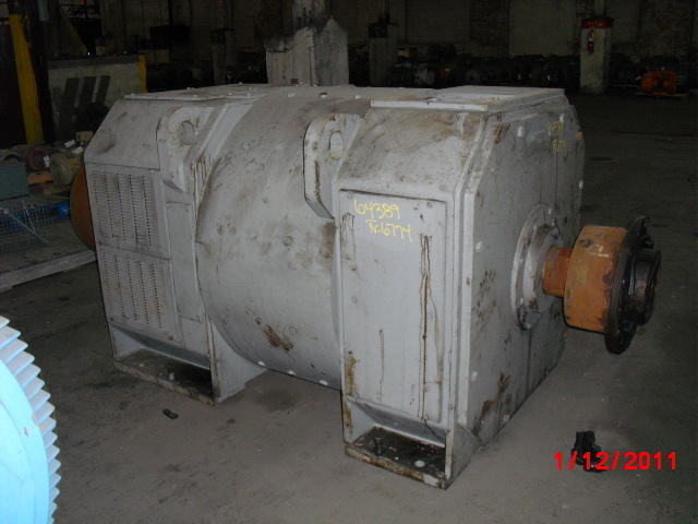 500 HP DC General Electric Motor, 400 RPM, 6774 Frame, DPFV