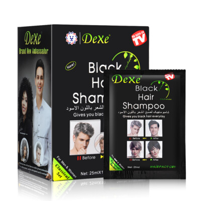 500ML Semi-Permanent Black Hair Dye Shampoo Fast 3 in 1 Hair Dye Shampoo Herbal