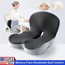 Memory Foam Seat Cushion w/Lumbar Support Pillow for Back  Sciatica Pain Relief