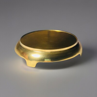 Vintage Brass Display Stand Base Pedestal Vase Pot Ginger Jar Footed 5.125 