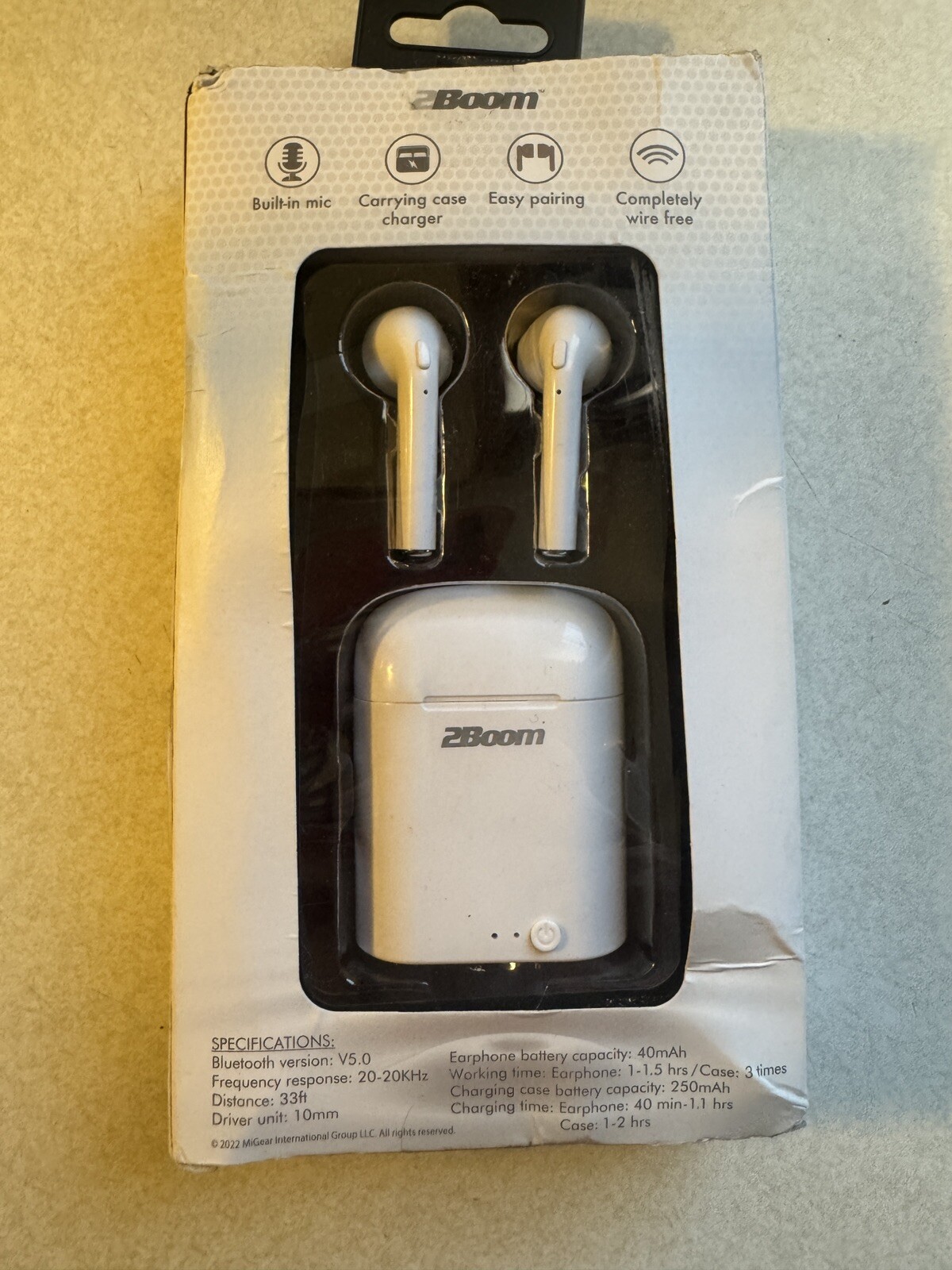 Wireless Earbuds-Charging Carrying Case-Bluetooth -Built In 