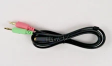 Headset Splitter Cable for PC 3.5mm Jack Headphone Convertors No Packaging New