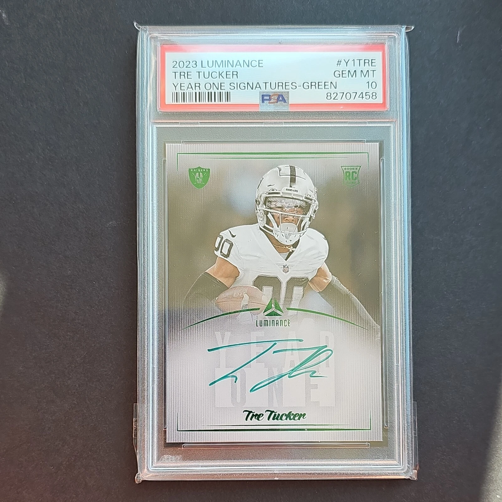 Tre Tucker Panini Luminance Year One Signatures #Y1TRE Green
