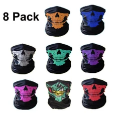 8 Pcs Ghost Biker Skull Hood Face Mask Motorcycle Ski Balaclava CS Bike MASK