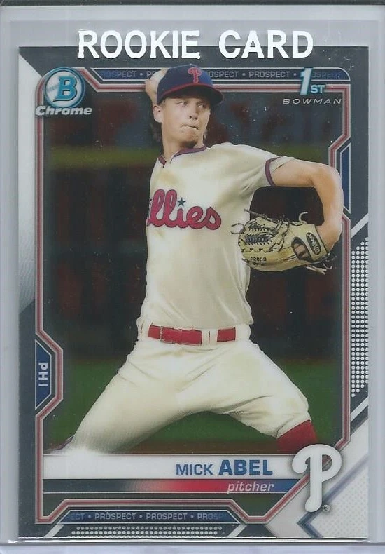 MICK ABEL-2021 BOWMAN CHROME-(1st)-Rookie Card-Produced #BCP42-Phillies-HOT!