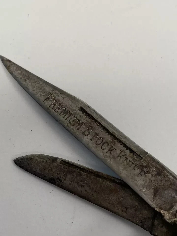 Cuchillo Boker EE. UU. Plateado Acero Inoxidable Vintage Premium Stock Hueso 3 Hojas Foto 3 de 4