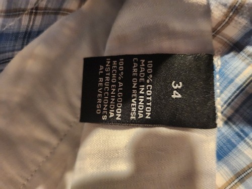AGE OF WISDOM Mens Cargo Casual Shorts Blue Plaid NEW sizes 34 - Picture 3 of 4