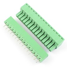 10Pcs 3.5mm Pitch 15 Pin Way Straight Screw Terminal Block Pluggable Connector