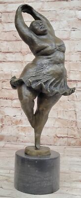 Modern Abstract Art Botero Bronze Statue Figure - Graceful Beauty in Every Gift