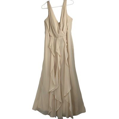 nude chiffon bridesmaid dress ALIVIA main image 0