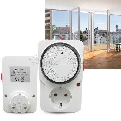 Mechanical Power Plug Timer Socket Smart Switch 24 Hour Cycle Timing Controller