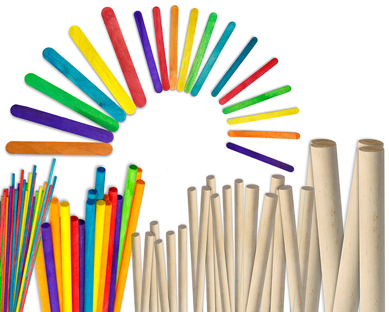 500 Bastoncini Colorati In Legno CBTONE: Creatività Fai-da-te Per Bambini E Progetti