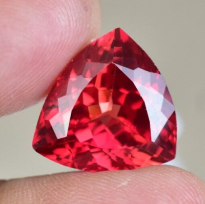 Natürlich Padparadscha Saphir 15.30 Karat Trillion Zertifiziert Makellos Lose