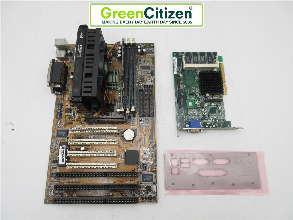 ASUS P2B Pentium II 350MHz 128MB RAM Matrox G2+ Motherboard Combo