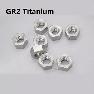 Titanium GR2 Hexagon Nut Hex Nuts M1 M1.4 M1.6 M2 M3 M4 M5 M6 M8 M10 M12 M16-M24