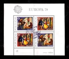 Portugal 1424a Sheet of 4 w special cancellation  EUROPA  Mail    Nice Price