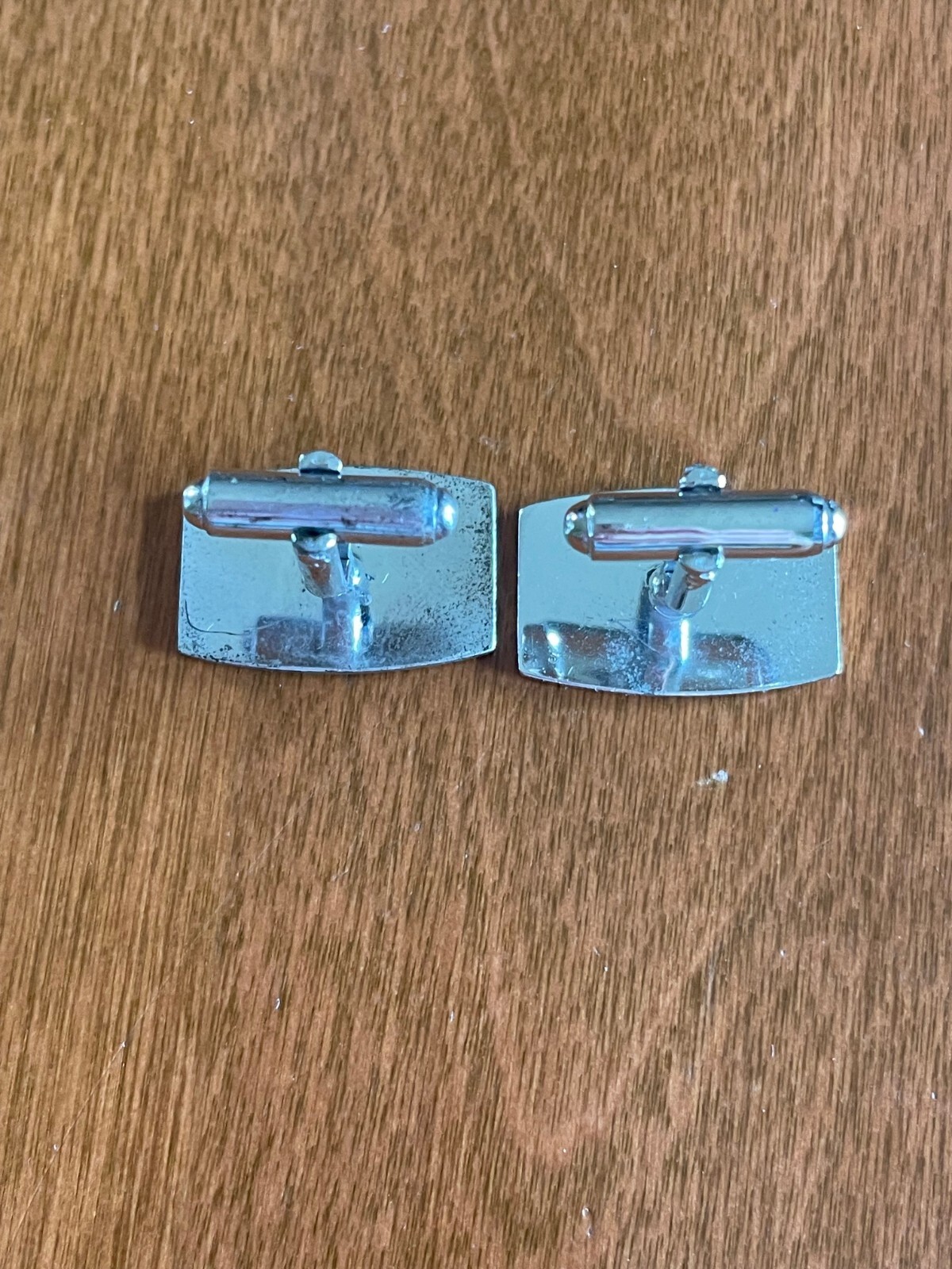 VINTAGE STERLING SILVER ROUNDED RECTANGLE CUFFLIN… - image 3