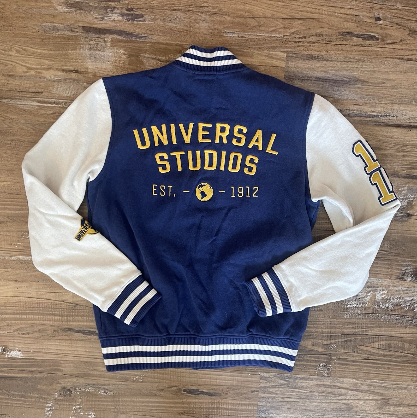 Small Universal Studios Bomber Jacket Blue/White - image 9