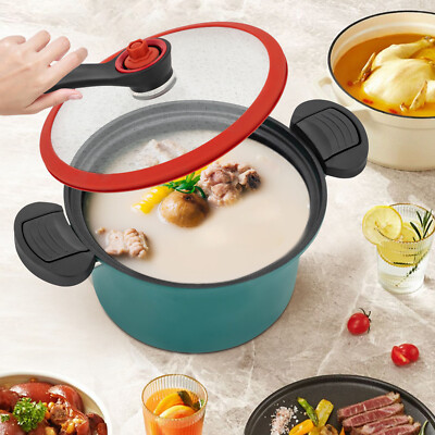 #ad Micro Pressure Cooker Non Stick Pot Stainless Steel Pressure Cooker Non slip $25.94