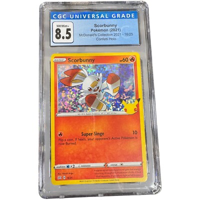scorbunny mcdonalds pokemon card 2021 Pokmon McDonald's Collection 16/25 CGC 8.5 NM/Mint+ Oblivion Collectibles The item may be similar but not exactly the same as the image (e.g Pokemon Scorbunny - 16/25 -