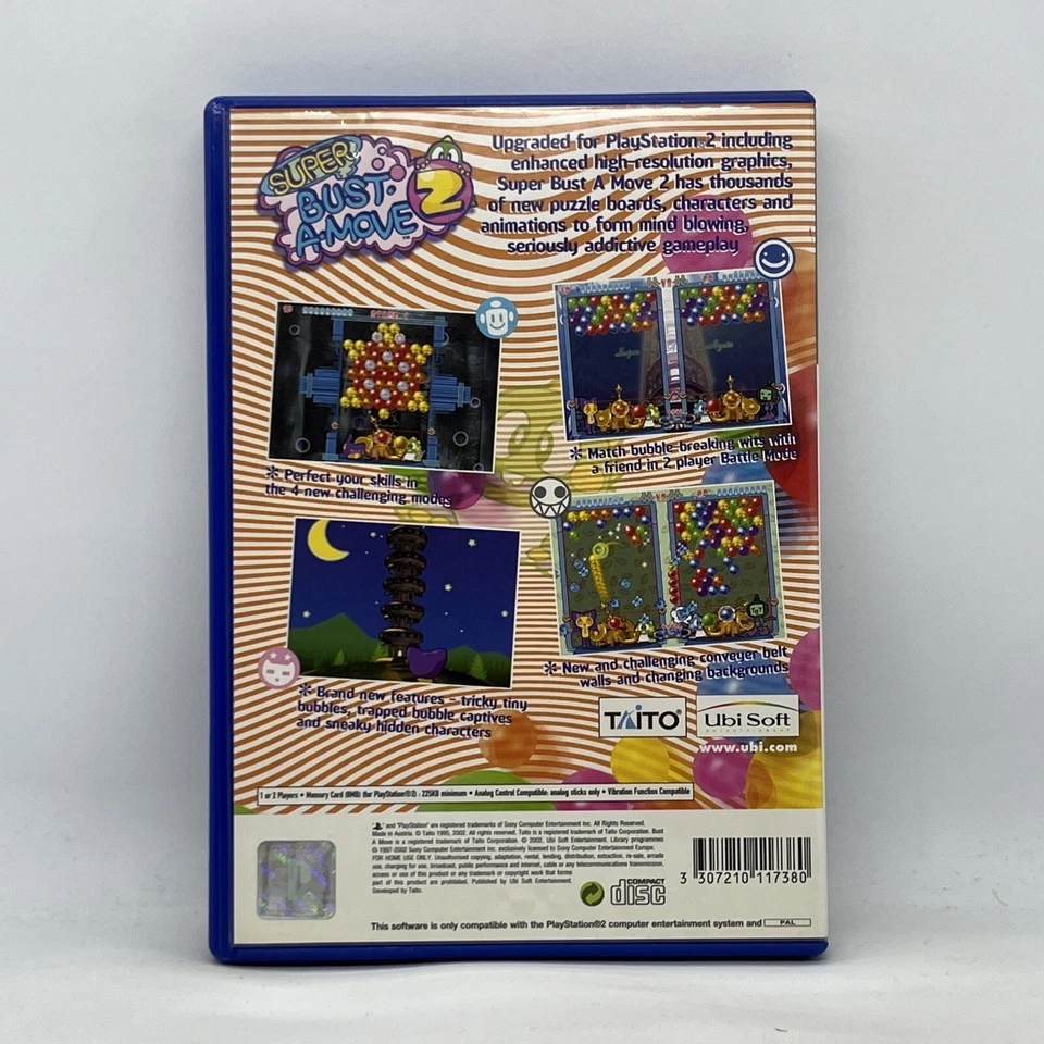 Super Bust-a-Move 2 Taito PS2 Sony PlayStation Video Game Free Post PAL - Image 2 of 4