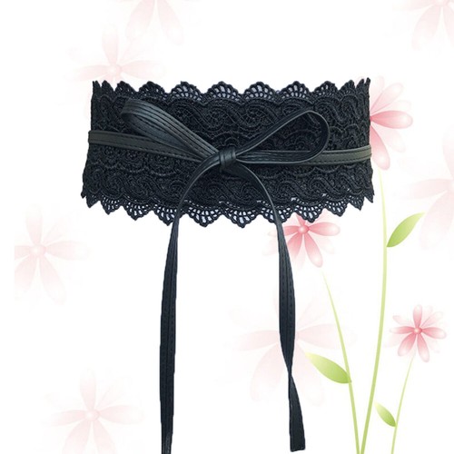 Cintura donna pizzo vita morbida larga cinch corsetto cintura abiti accessori - Foto 26 di 53