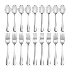 16 Pcs Forks and Spoons Silverware SetFood Grade Stainless Steel Flatware Cut...