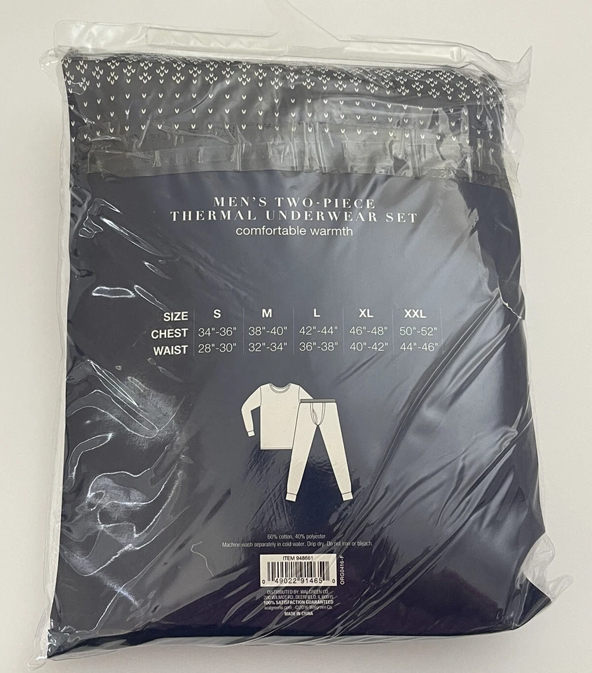 Juego térmico West Loop para hombre blanco de 2 piezas otoño invierno clima frío talla XL Foto 2 de 2