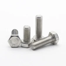 2x M9 Hexagon Bolts 304 Stainless Steel Hex Head Screws Pitch 1.25mm Length 30mm