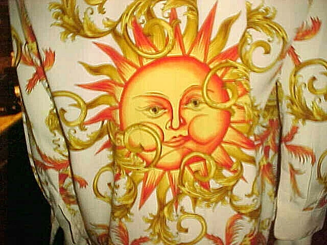 NWOT MENS SILK SHIRT HANDMADE THEME SUNRISE SIZE MEDIUM BEAUTIFUL - Image 3 of 4