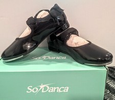 So Danca TA35 Black Pat Tap Shoe Flex Sole Size Child 11.5/Fits Size 11 Street
