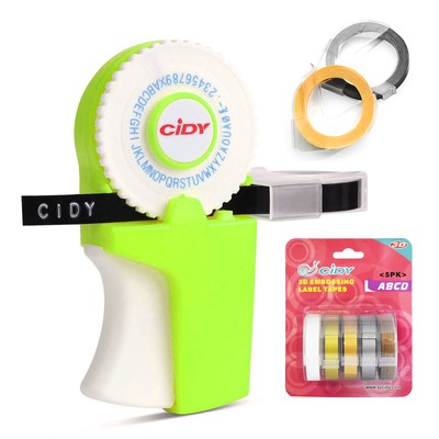 Manual 3D Embossing Label Maker DIY  Typewriter Machine with 7 Label R8P8