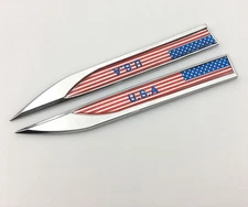 USA America 3D Metal Car Door Side Fender Body Blade Sticker Emblem Badge Decal