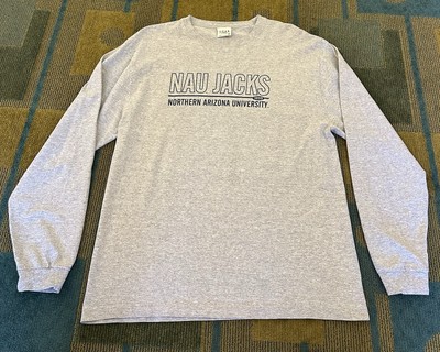 Northern Arizona NAU Jacks Lumberjacks Grey Long Sleeve T-Shirt Men's Medium