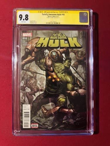Totally Awesome Hulk #18 CGC SS 9.8 Greg Pak Creator Signed Pop 1 Marvel 2017