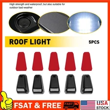 5X Solar Powered Cab Lights LED Roof Lights For Truck Trailers Pickup White USA