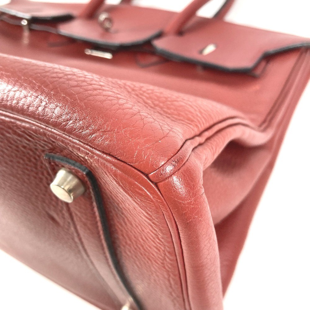 HERMES Birkin35 Tote Bag Hand Bag Ardennes Rouge Ash (estimated) Wine red image 6