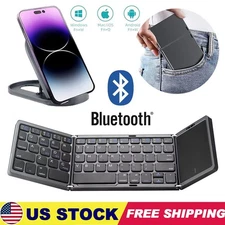 Mini Folding Wireless Bluetooth Keyboard With Touchpad for Laptop Tablet Phone