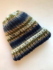 Chunky Beanie Hat / Skull Cap for Men/Women/Teens, New Hand-Knitted by Seller.