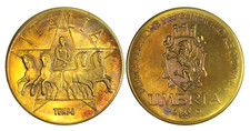P443, Italy, 1970 Bronze Token, Quadriga